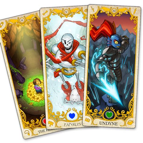 36 high-quality art cards featuring characters from UNDERTALE. . Undertale tarot cards